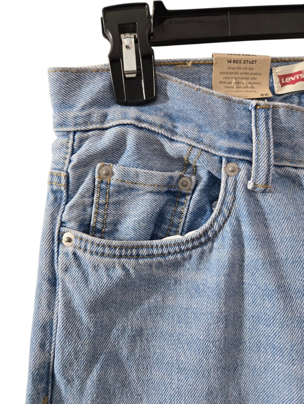 Levi's 505 Regular Straight-Leg Mid-Rise Denim Jean Light Wash - Picture 3 of 12